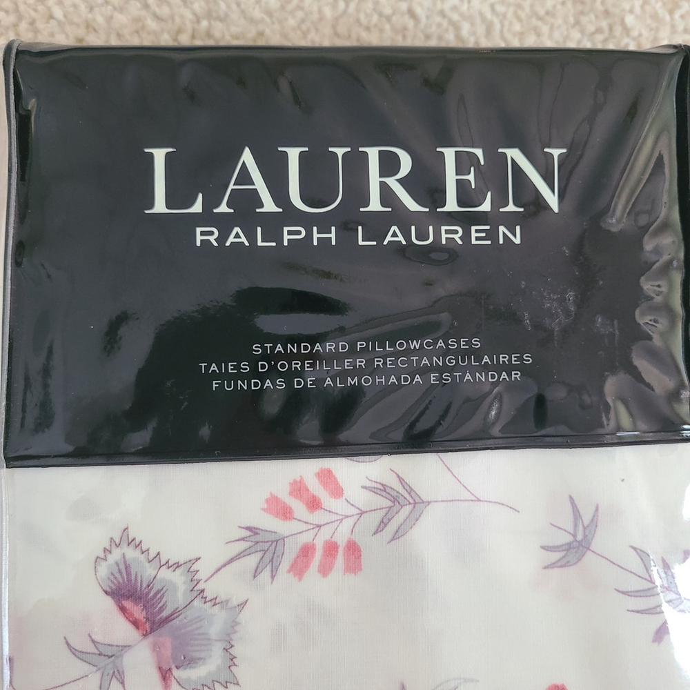 NEW Ralph Lauren Maddie Blossom Floral 2 Standard Pillowcases 20x32 100% Cotton - Picture 7 of 7
